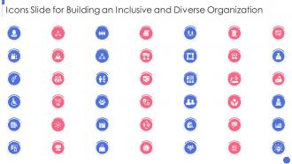 Icons Slide For Building An Inclusive And Diverse Organization
