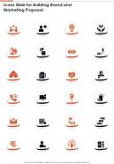 Icons Slide For Building Brand And Marketing Proposal One Pager Sample Example Document