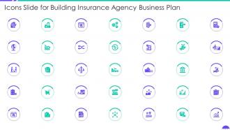 Icons Slide For Building Insurance Agency Business Plan