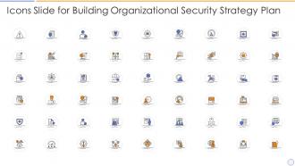 Icons slide for building organizational security strategy plan
