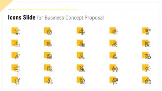 Icons slide for business concept proposal