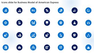 Icons Slide For Business Model Of American Express BMC SS