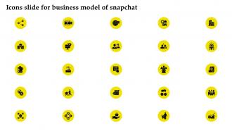 Icons Slide For Business Model Of Snapchat Ppt File Background Designs BMC SS