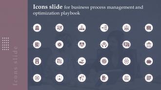 Icons Slide For Business Process Management And Optimization Playbook