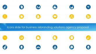 Icons Slide For Business Rebranding Solutions Agency Proposal Ppt Background