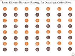 Icons slide for business strategy for opening a coffee shop ppt summary