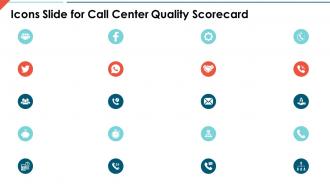 Icons slide for call center quality scorecard