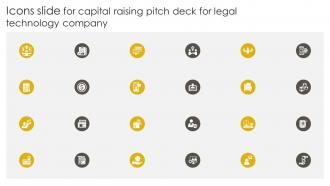Icons Slide For Capital Raising Pitch Deck For Legal Technology Company