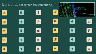 Icons Slide For Carbon Free Computing Ppt Ideas Infographic Template