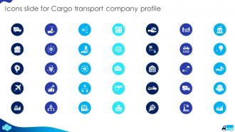 Icons Slide For Cargo Transport Company Profile Ppt Slides Background Designs