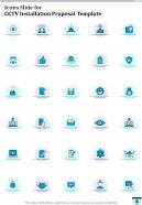 Icons Slide For Cctv Installation Proposal Template One Pager Sample Example Document
