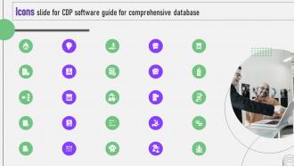 Icons Slide For CDP Software Guide For Comprehensive Database MKT SS V