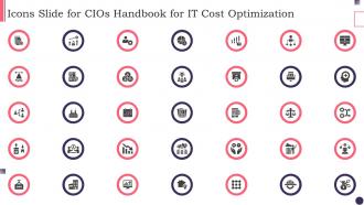Icons Slide For CIOS Handbook For IT Cost Optimization