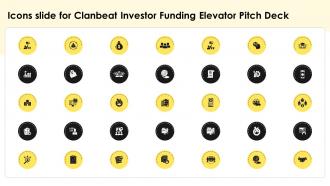 Icons Slide For Clanbeat Investor Funding Elevator Pitch Deck