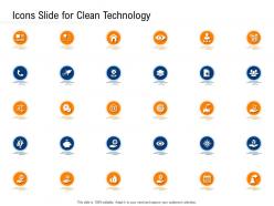 Icons slide for clean technology ppt powerpoint deck