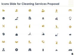 Icons slide for cleaning services proposal ppt powerpoint presentation icon