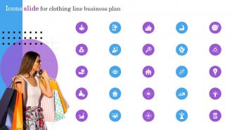 Icons Slide For Clothing Line Business Plan BP SS