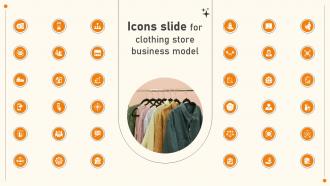 Icons Slide For Clothing Store Business Model BMC SS V