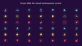 Icons Slide For Cloud Environment Review Ppt Infographic Template Background Images
