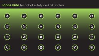 Icons Slide For Cobot Safety And Risk Factors