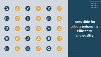 Icons Slide For Cobots Enhancing Efficiency And Quality