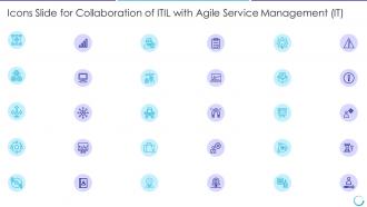 Icons slide for collaboration of itil with agile service management it