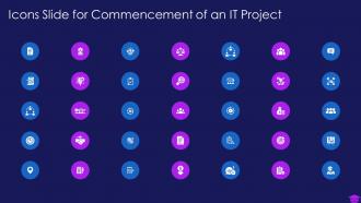 Icons slide for commencement of an it project