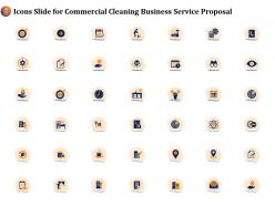Icons slide for commercial cleaning business service proposal ppt icon
