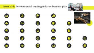 Icons Slide For Commercial Trucking Industry Business Plan BP SS