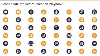 Icons Slide For Communication Playbook Ppt Styles Summary