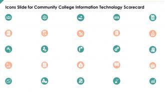 Icons slide for community college information technology scorecard