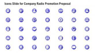 Icons slide for company radio promotion proposal