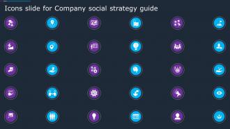 Icons Slide For Company Social Strategy Guide Ppt Show Example Introduction