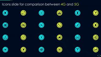 Icons Slide For Comparison Between 4G And 5G