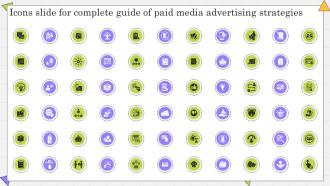 Icons Slide For Complete Guide Of Paid Media Advertising Strategies Ppt Slides Layout Ideas