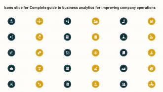Icons Slide For Complete Guide To Business Analytics For Improving Company Operations Data Analytics SS