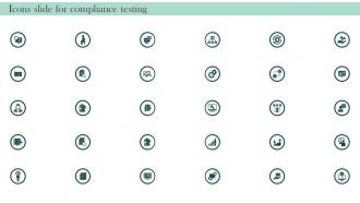 Icons Slide For Compliance Testing Ppt Show Graphics Template