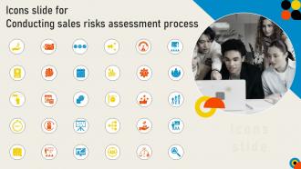 Icons Slide For Conducting Sales Risks Assessment Process Ppt Icon Graphics Example