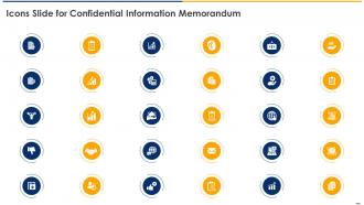 Icons slide for confidential information memorandum