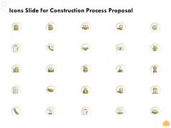 Icons slide for construction process proposal ppt powerpoint presentation show