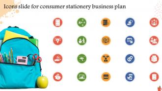 Icons Slide For Consumer Stationery Business Planppt Introduction BP SS
