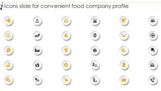 Icons Slide For Convenient Food Company Profile Ppt Ideas Deck