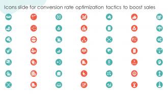 Icons Slide For Conversion Rate Optimization Tactics To Boost Sales SA SS