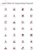 Icons Slide For Copywriting Proposal One Pager Sample Example Document