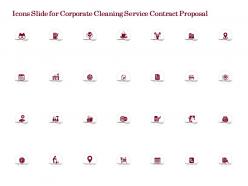 Icons slide for corporate cleaning service contract proposal ppt powerpoint ideas