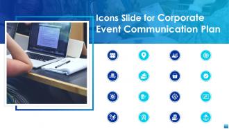 Icons Slide For Corporate Event Communication Plan Ppt Topic
