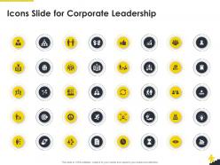 Icons slide for corporate leadership ppt slides topics