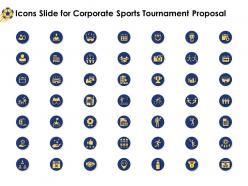 Icons slide for corporate sports tournament proposal ppt powerpoint infographic
