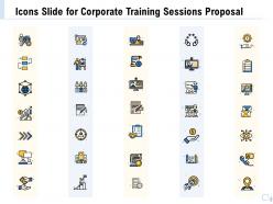 Icons Slide For Corporate Training Sessions Proposal Ppt Clipart