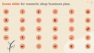 Icons Slide For Cosmetic Shop Business Plan BP SS
